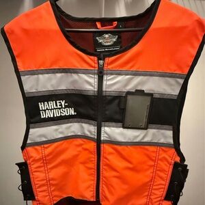 Harley-Davidson® Hi-Vis Orange Riding Vest 98172-08VM.  Size L